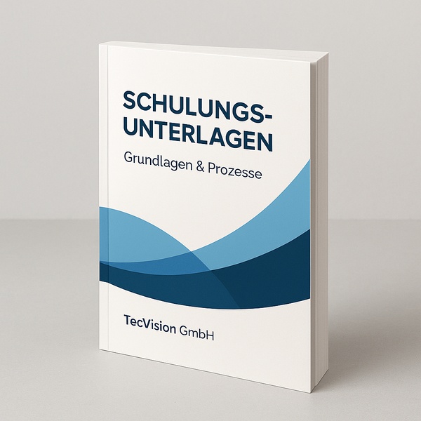 Beispiel gedruckter Schulungsunterlagen mit Spiralbindung